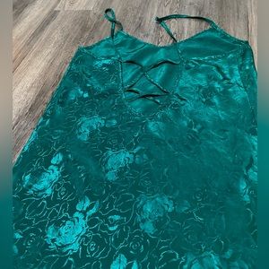 Vintage Emerald Green Slip Dress
